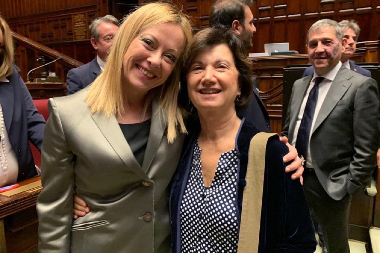 La premier Giorgia Meloni e la ministra della famiglia Eugenia Roccella