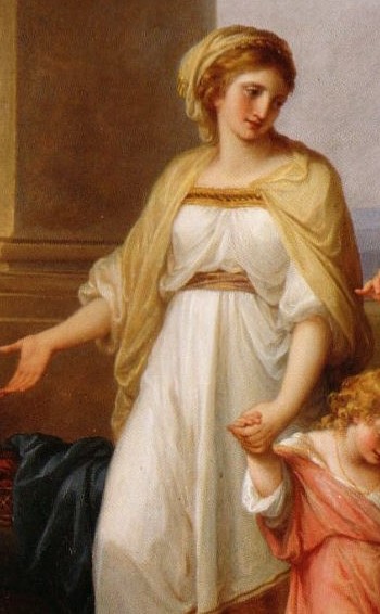Cornelia che indica i figli come i suoi tesori, olio su tela, 1785, Richmond, Virginia Museum of Fine Arts. Dettaglio